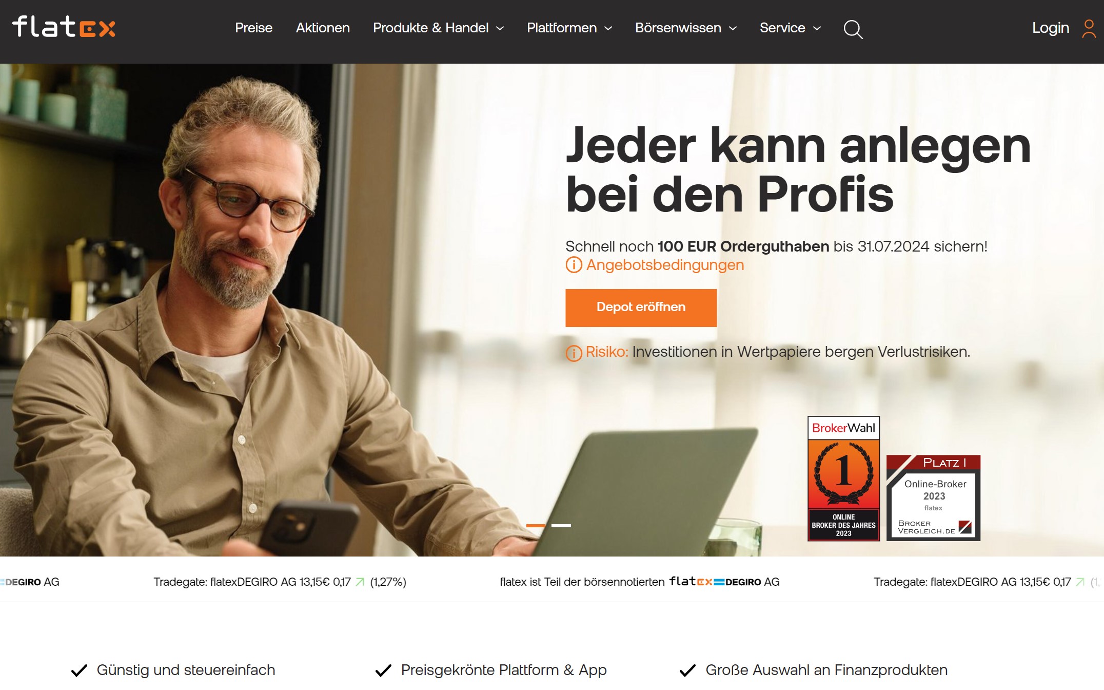 Beispiel für Hero Section